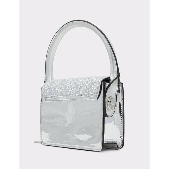 NWT~Disney x Aldo Silver Glitter Mickey Mouse Handbag~100th Anniversary  Edition - Picture 5 of 8